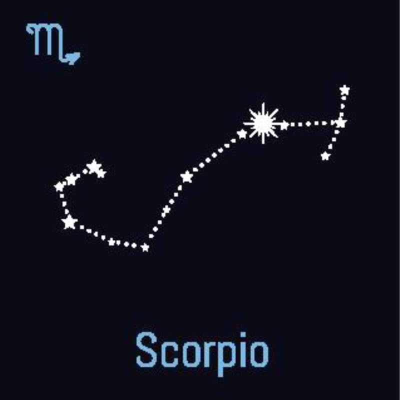 Representation of Zodiac Scorpio sign star constellation