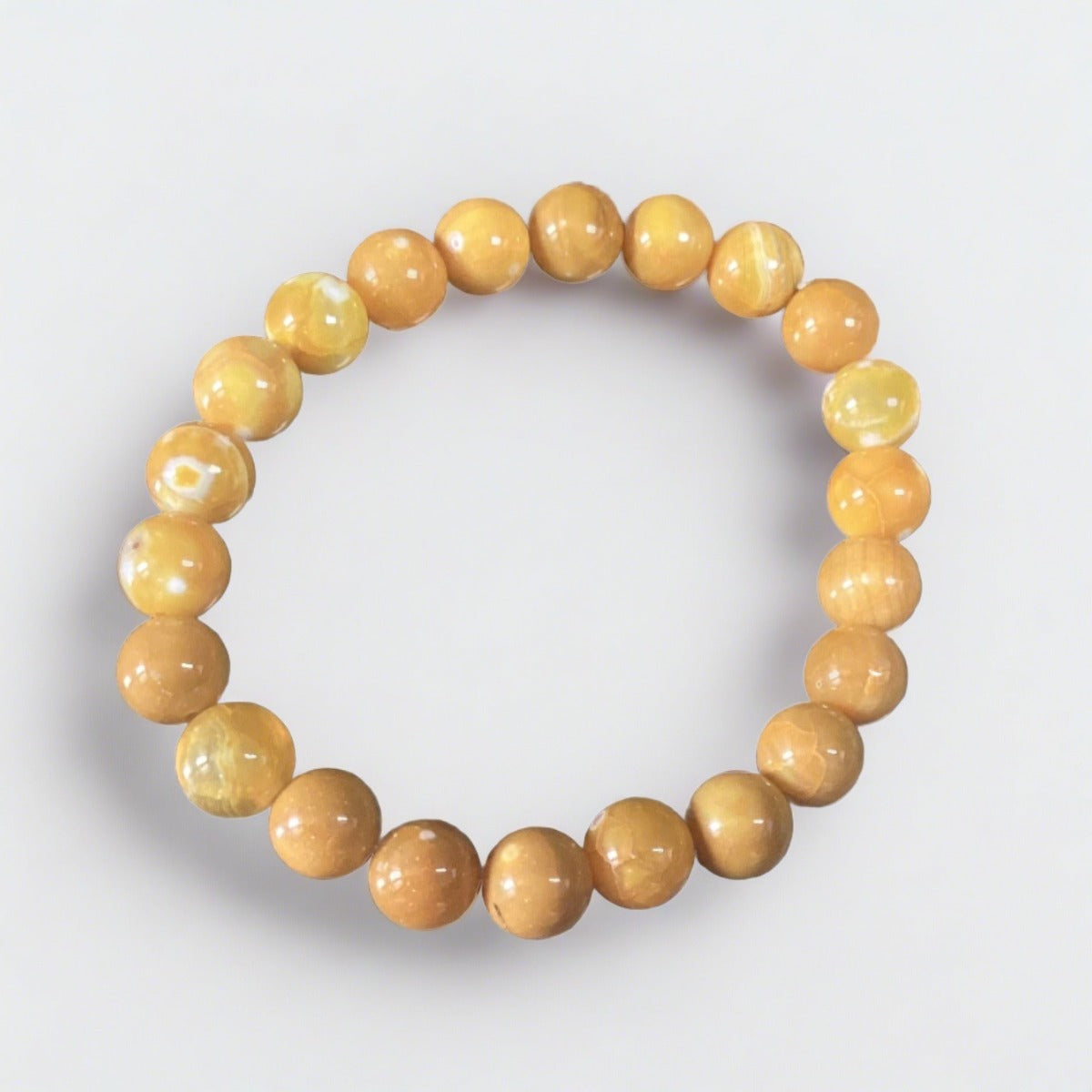 Saffron Fire Agate Bracelet representing mindfulness jewelry