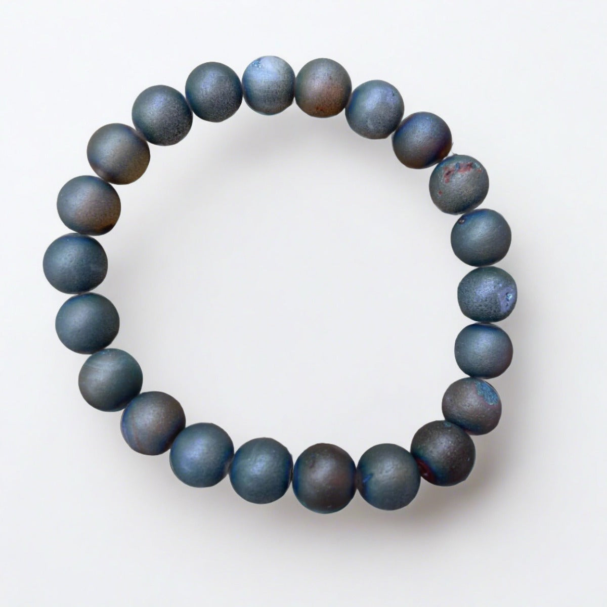 Metallic Waters Luster Druzy Bracelet, healing stone jewelry with shimmering gemstones for joy and inner peace
