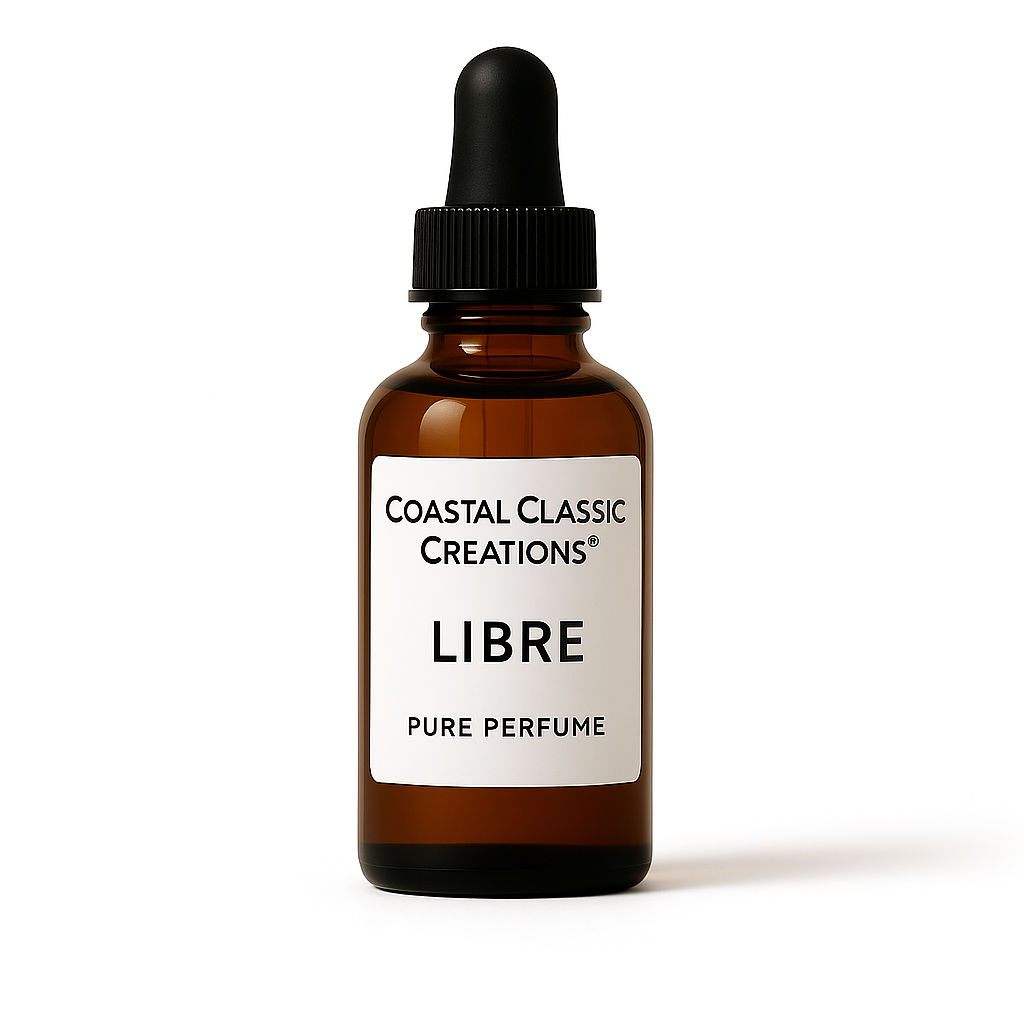 Libre Pure Perfume bottle with citrus, lavender, jasmine, vanilla, cedarwood, and musk scent
