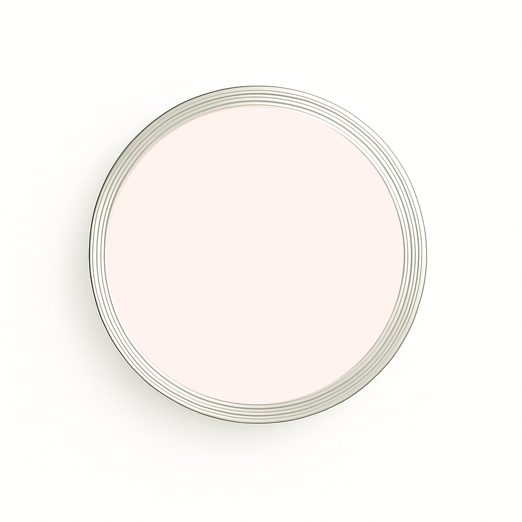 Mini natural minerals light porcelain foundation powder on a white background