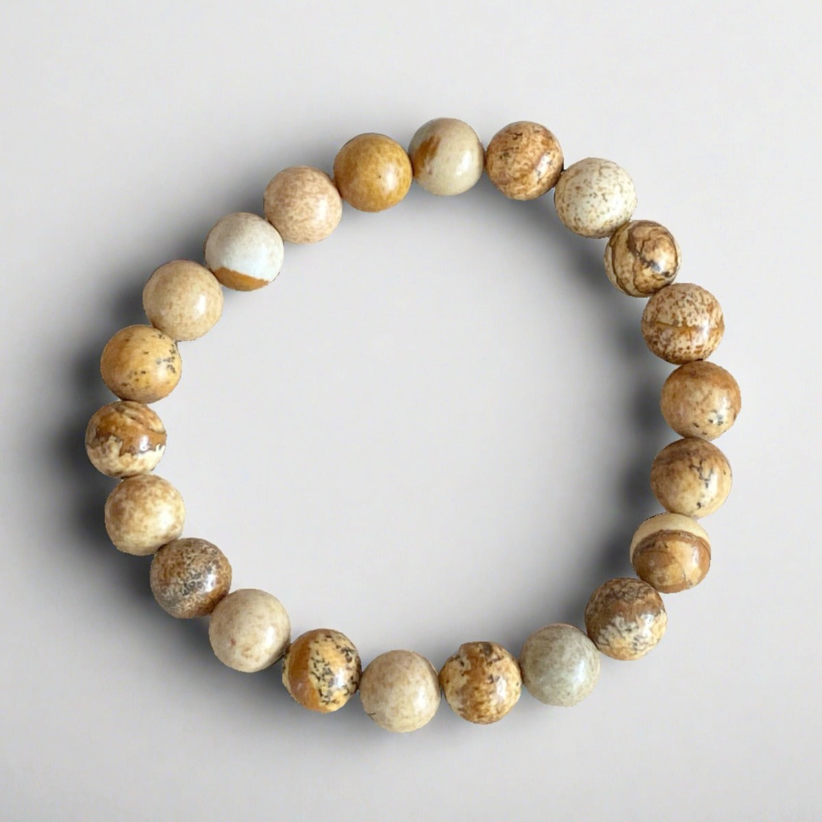Close-up of Picture Jasper Bracelet – harmonious energy of nature