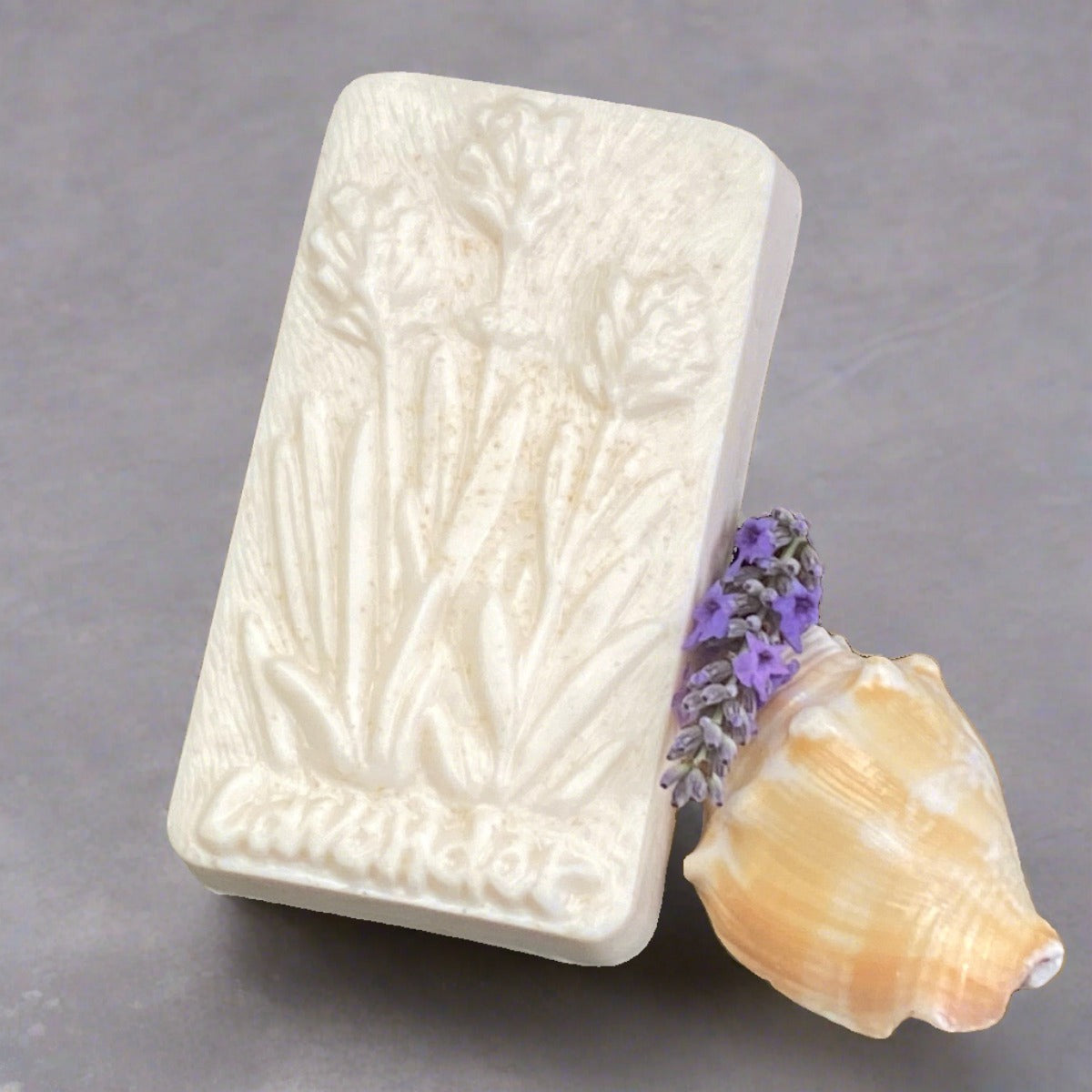 Moisturizing lavender and oatmeal soap bar for dry skin