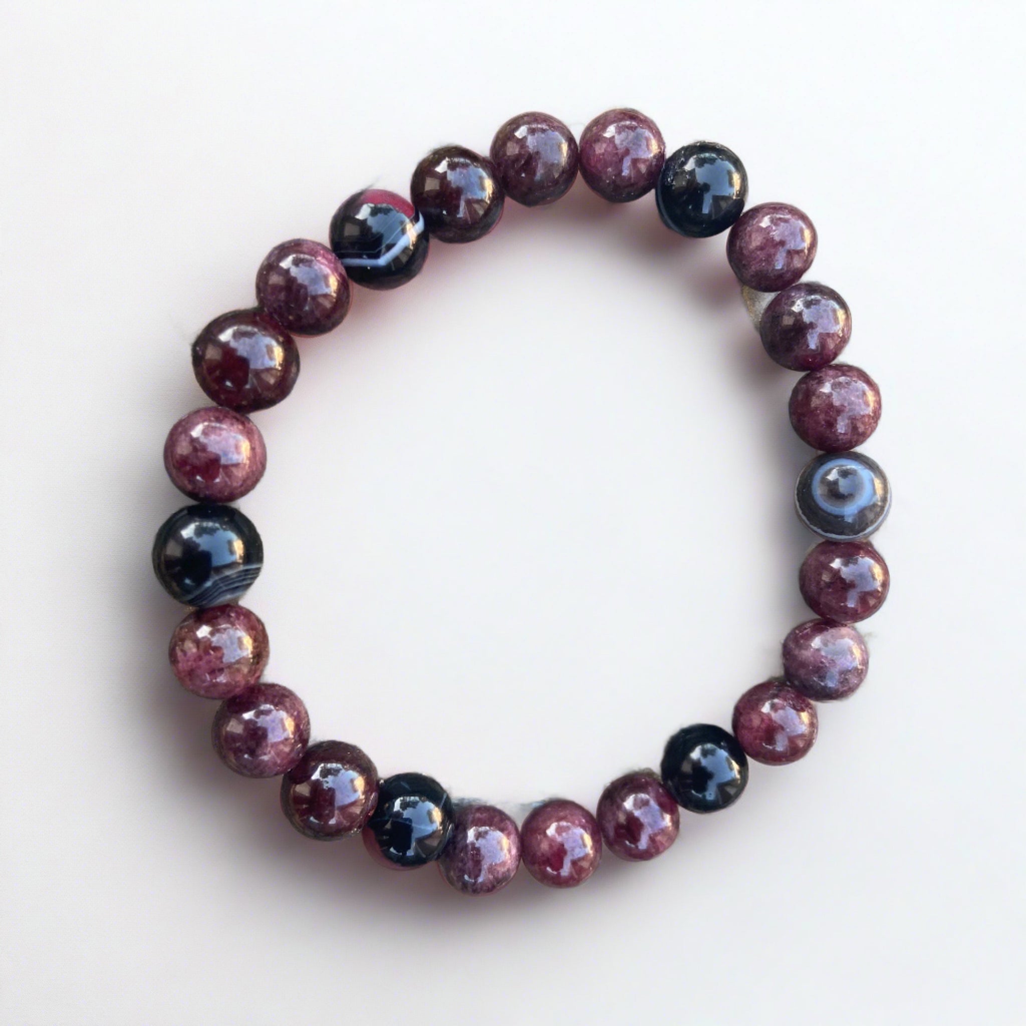 Garnet & sardonyx friendship bracelet