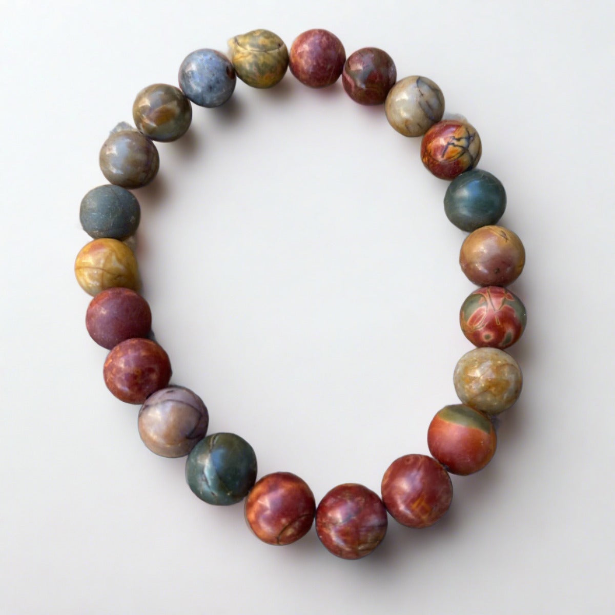 Inspirational and mindful Red Creek Jasper healing bracelet