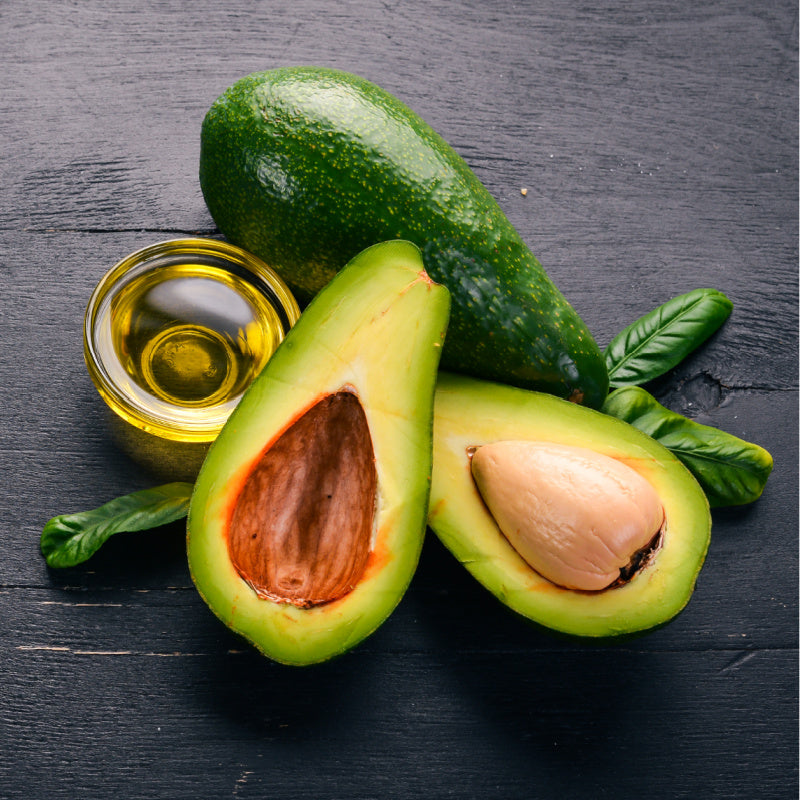 Avocados and avocado oil representing product ingredient
