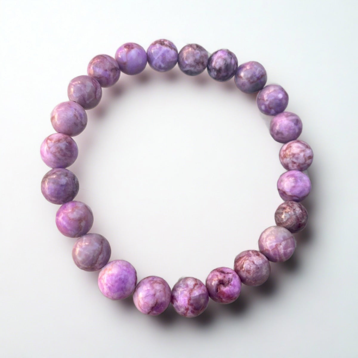 8 mm gemstone Pink crazy lace calcite mindful jewelry and mala bracelet 