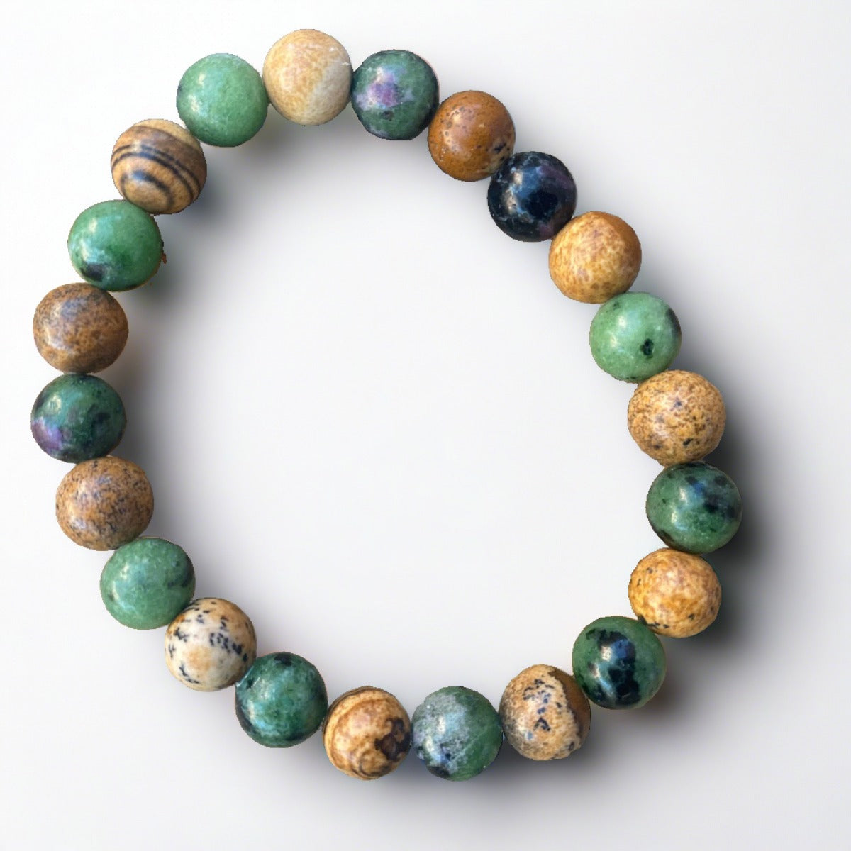 Empowerment & Healing Bracelet with Ruby Zoisite & Picture Jasper